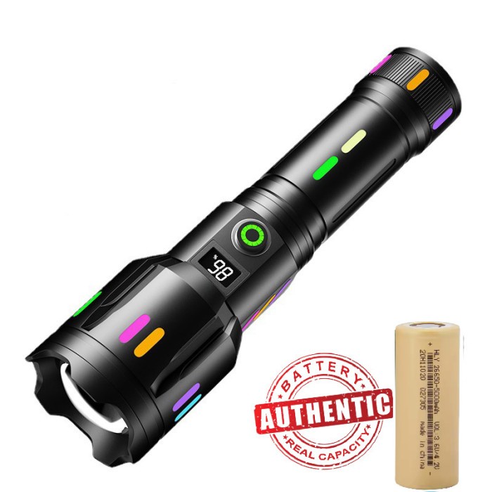 Senter LED Super Terang COBA F351 M80 Zoom