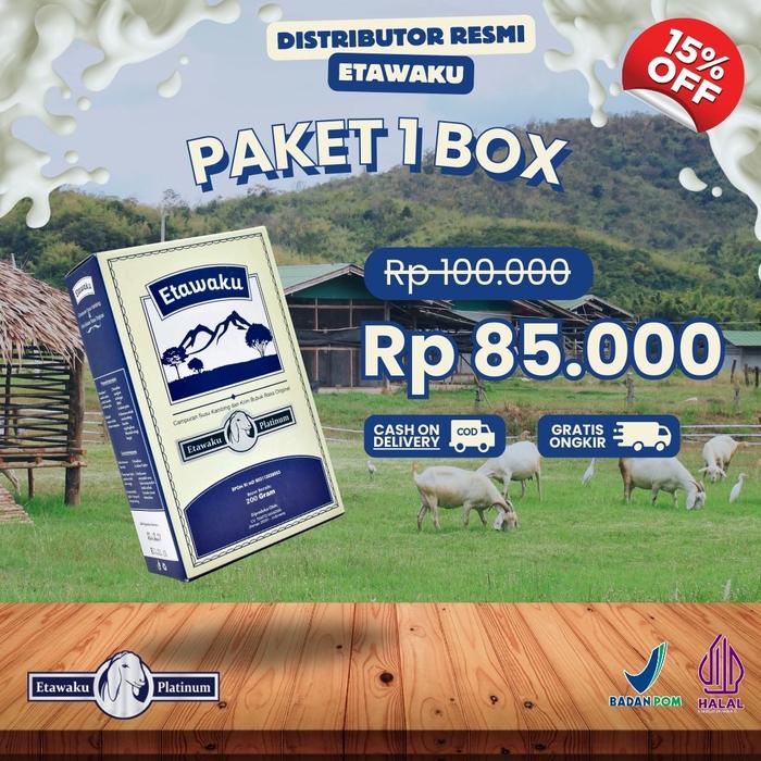 

Etawaku Platinum Susu Kambing Etawa 1 Box BPOM Halal