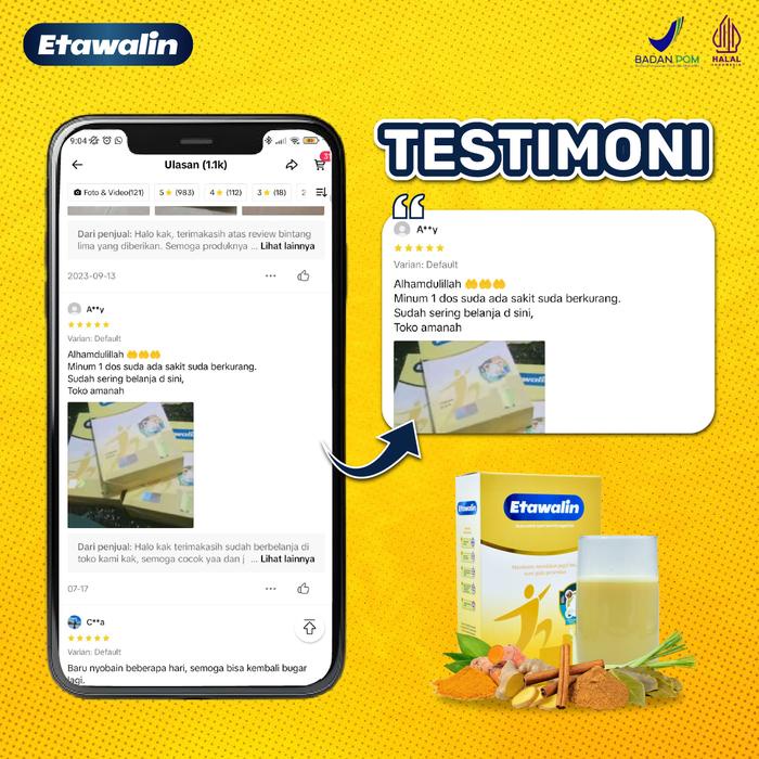 

PAKET 7 BOX ETAWALIN ORIGINAL BPOM, DAN etawalin