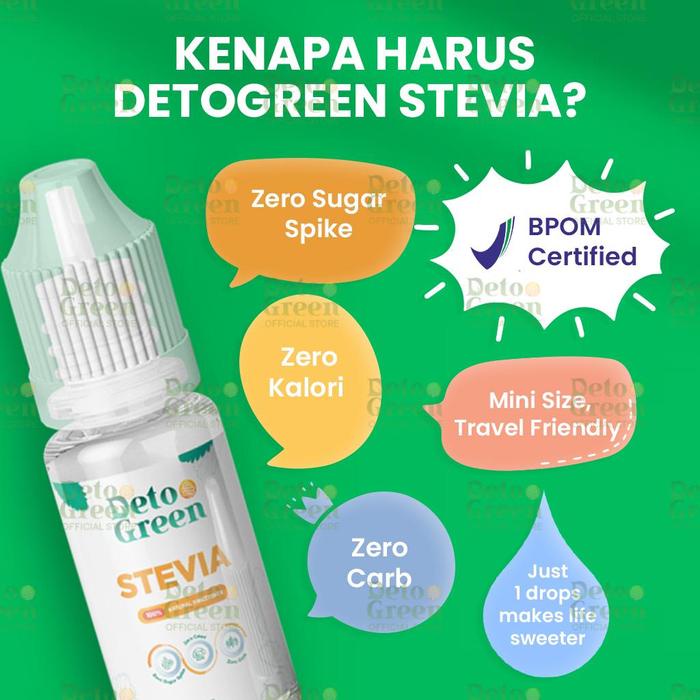 

Detogreen Stevia Paket 3 Pengganti Gula 15 ml