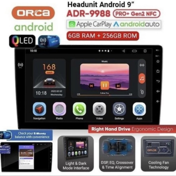 Terbatas Head Unit Orca Adr-9988 Pro 10Inch