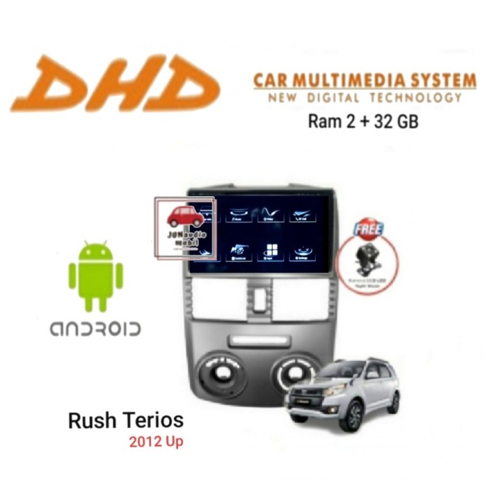 Terbagus Head Unit Android Dhd 9 Inch Oem Rush Terios 2012 Up + Kamera