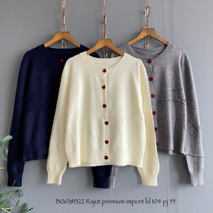 TERUJI Baju Atasan Rajut Import Polos Wanita / Fashion Sweater Terbaru Cewek Jumbo / Pakaian