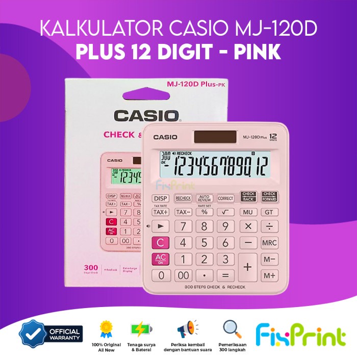

Kalkulator Casio DH 14 16 DJ 120D 220D 240D MJ 100D 120D Calculator TERLARIS/TERMURAH/TERPOPULER
