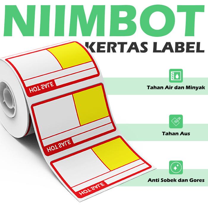 

Kertas Label untuk Mesin Label NIIMBOT B1/B21/B3S, Kertas Label Termal Barcode Berkualitas Tinggi,
