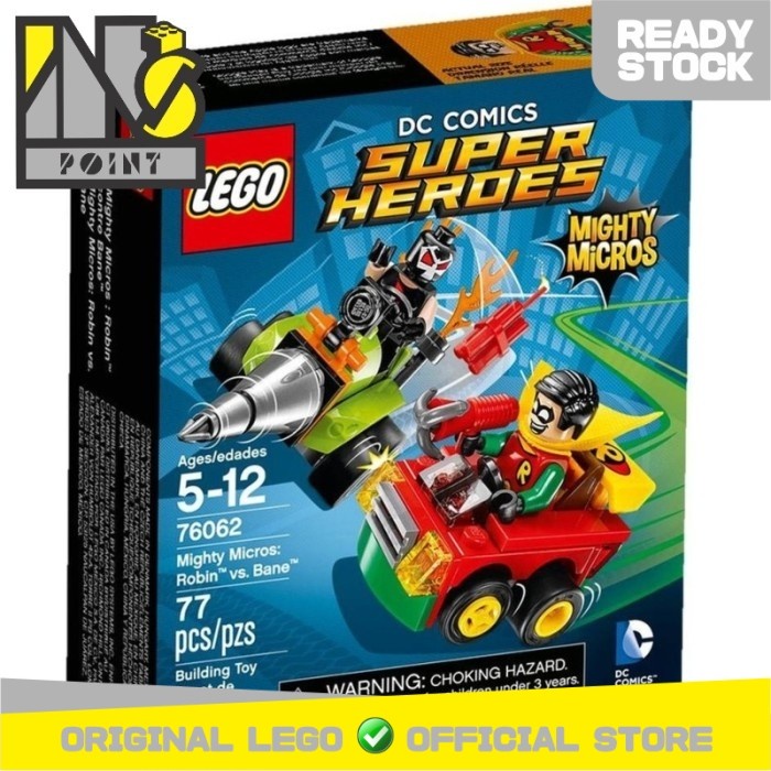 Product Laris Lego 76062 - Super Heroes - Mighty Micros: Robin Vs. Bane