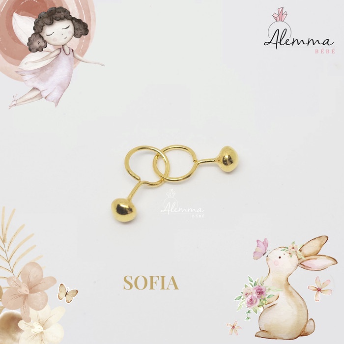 Bisa Gosend Sophia Anting Bayi Toge 24K 24 K Emas Asli 1Gr /0,5 Gram Baby