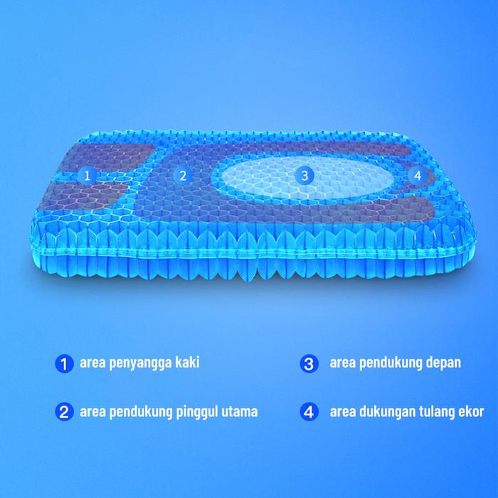 Alas Duduk Silikon Bantal Alas Duduk Kursi silicon Empuk Nyaman Adem
