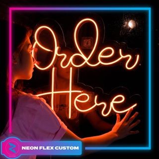 Lampu Hias Neon Sign Custom 7 Huruf Lampu LED