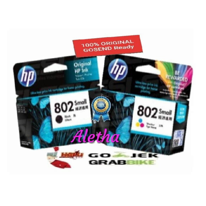 Tinta Printer HP 802 small.Black.Color.CartridgeDeskjet 1000,1010,1011
