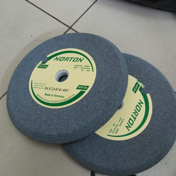 Hemat Batu Gerinda Asah Norton 8" Grit 80 Germany Batu Asah Bandsaw