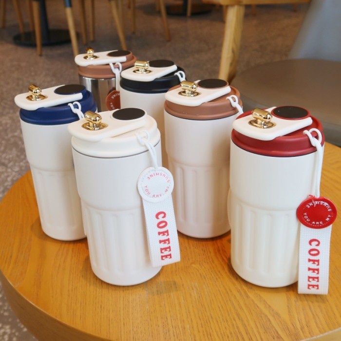 JTTOP" THERMOS KECIL MINI TERMOS KOPI STAINLESS STEEL VACUM TUMBLER 380ML