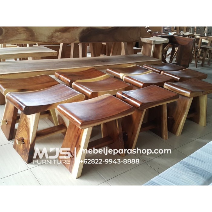 Kursi stool sate dingklik kursi untuk cafe kayu trembesi *