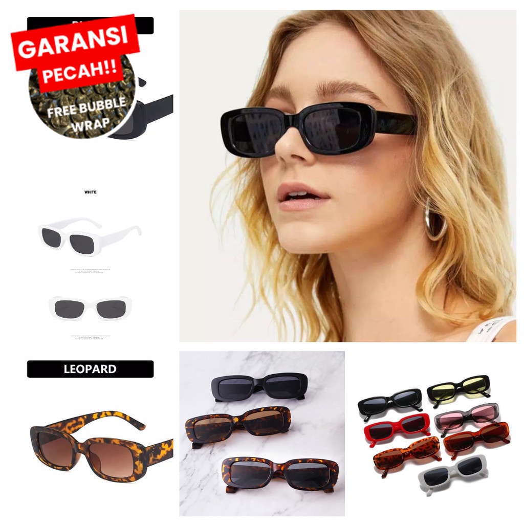 DISKON KACAMATA FASHION HITAM COWOK CEWEK KECE - KACAMATA VINTAGE BINGKAI KECIL PERSEGI - KACAMATA