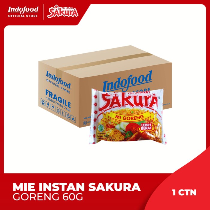 

Wdo - 1 Ctn - Mie Instan Sakura Goreng 60G