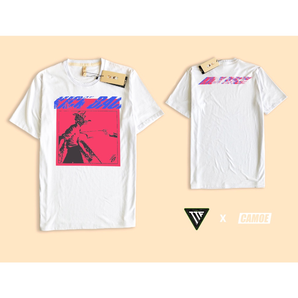 Kaos Tshirt Anime Chainsaw Man Denji Kick back Kenshi Yonezu UT