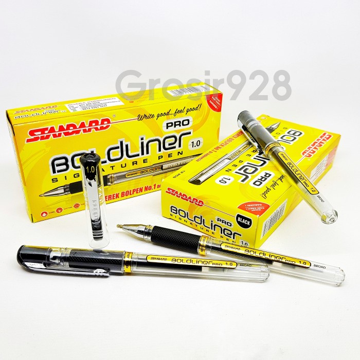 

(Per 12) Pen / Pulpen Gel 1.0 Standard Bold Liner PRO Black