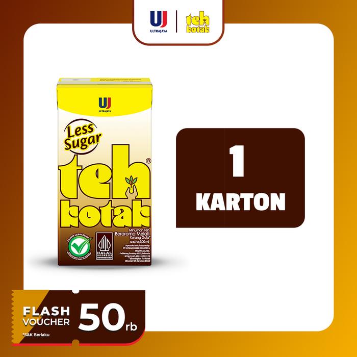 

TEH KOTAK JASMINE LESS SUGAR 300ML 1 KARTON (24 PCS) PROMO