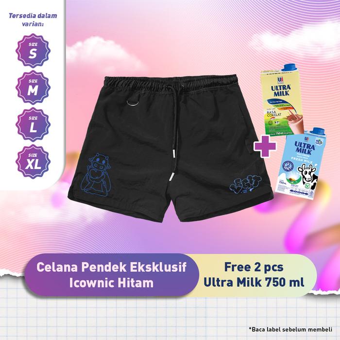 

terbaru !!! ultra milk icownic collector series - celana eksklusif icownic hitam - free ultra milk 2