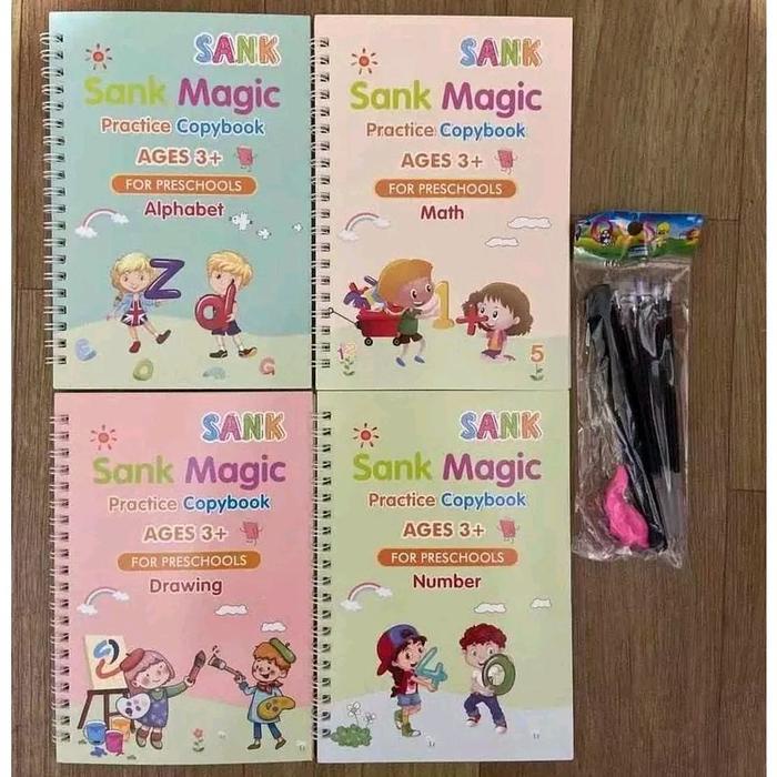 

JTTOP" SANK MAGIC BOOK SATU SET ISI 4 BUKU + PULPEN MAGIC BOOK