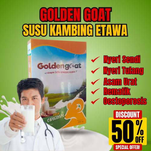 

terbaru !!! 4box susu kambing etawa golden goat 200 gram bubuk dairy milk atasi masalah sesak nafas