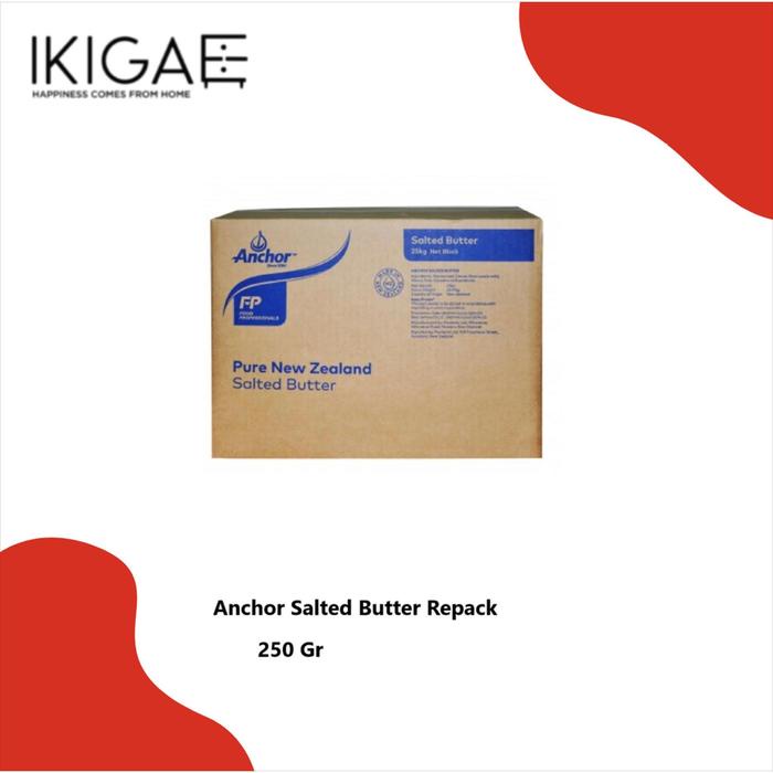 

terbaru !!! anchor salted butter kemasan 250 gr repacked ready