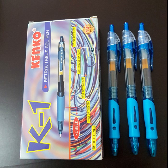

JTTOP" PULPEN KENKO K-1 0,5MM HITAM BIRU (PER LUSIN)