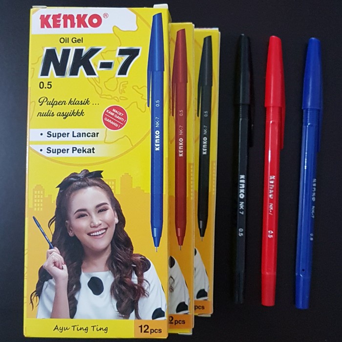 

JTTOP" PULPEN KENKO NK-7 HITAM BIRU MERAH (PER LUSIN)