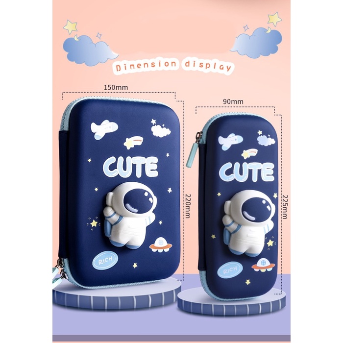 

JTTOP" KOTAK PENSIL 3D KARTUN SQUISHY ANAK, TEMPAT ATK 3D LUCU ANAK BARU