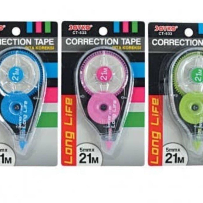 

JTTOP" STIPO TARIK STIPO KERTAS JOYKO 533 CORRECTION TAPE 21 M ( 1 PCS)