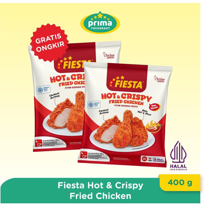 

SALE !!! FIESTA HOT & CRISPY FRIED CHICKEN 400 GR READYY