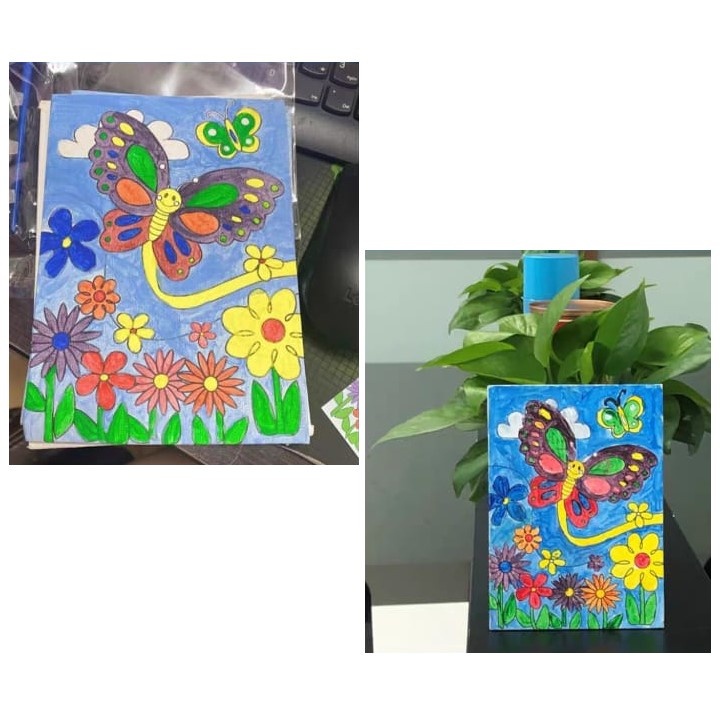 

Awet [Bs] Kanvas Lukis Sketsa Gambar Siap Pakai Papan Kanvas Lukis Menggambar Diy Set Anak Kado