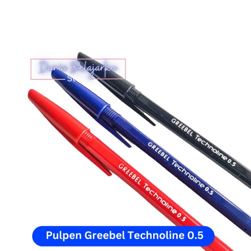 

HJK Pulpen Greebel Technoline 0.5 Hitam / Biru / Merah / BallPen
