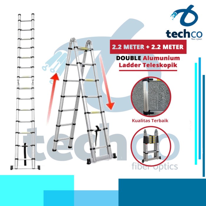 Mantab Tangga Lipat 4Meter/Tangga Double 4 Meter/Tangga 4, 4 Meter