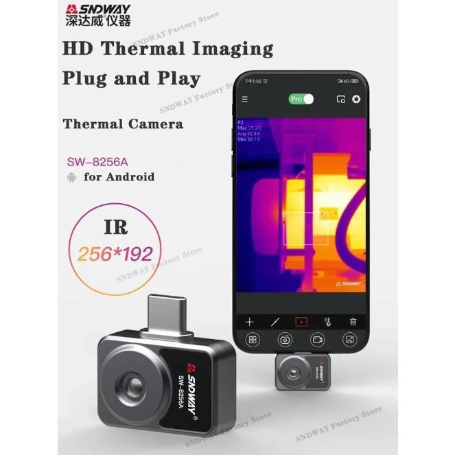 SNDWAY Infrared Thermal Imager Night Vision Android USB C SW-8256A