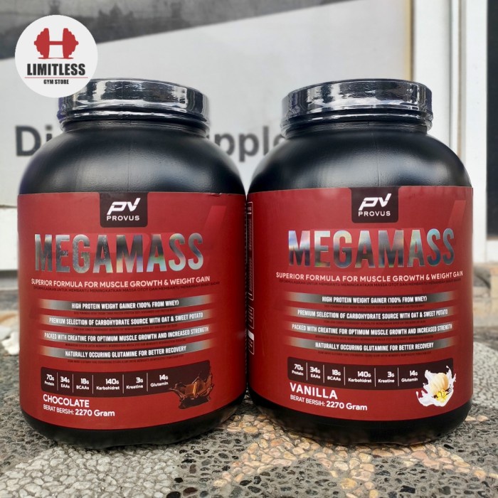 Provus Mega Mass Megamass Gainer 5 Lbs Protein Fitness Pemula 5Lb Ready