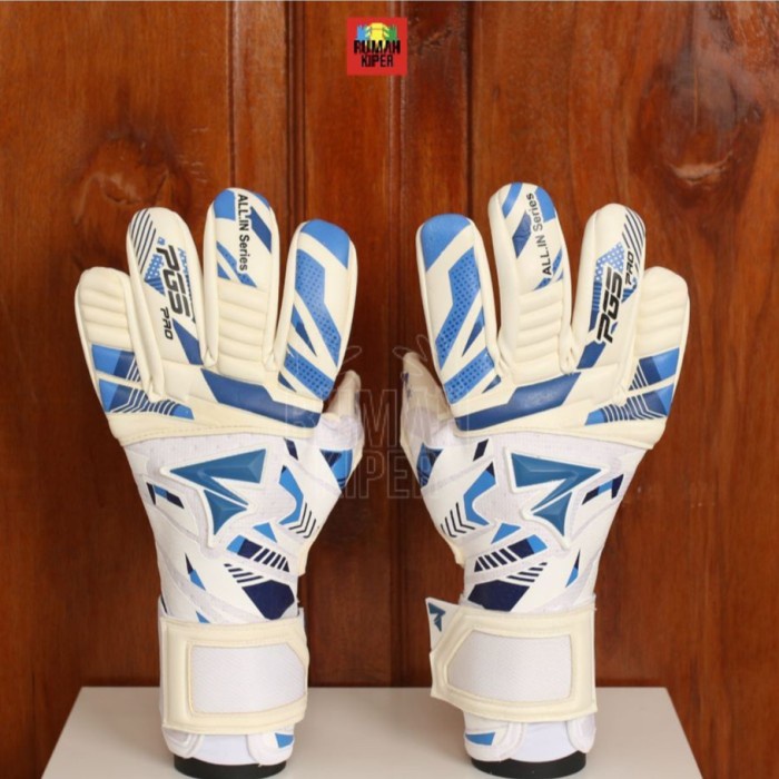 PROMO PGS ALL IN SERIES 2025 WHITE/BLUE (SKU : PGS4725) Sarung Tangan Kiper RUMAH KIPER