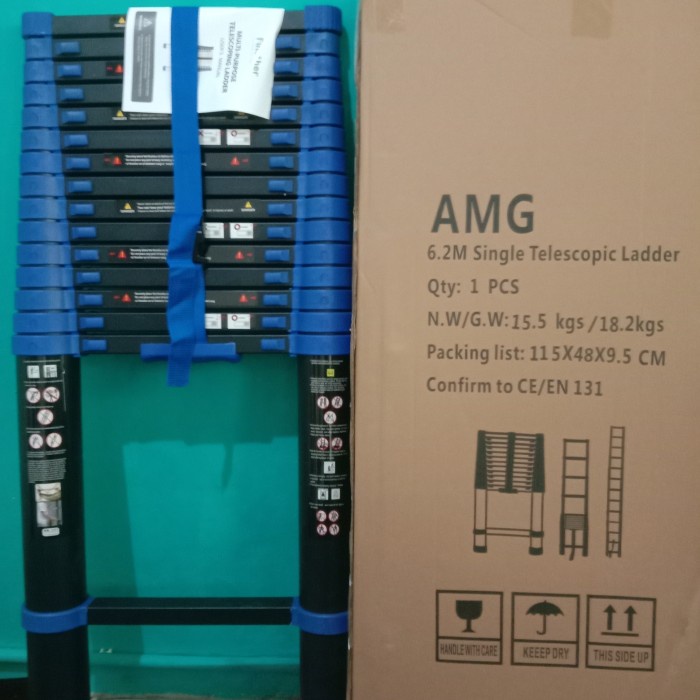 Terlaris Tangga Teleskopik 6,2 Meter Single