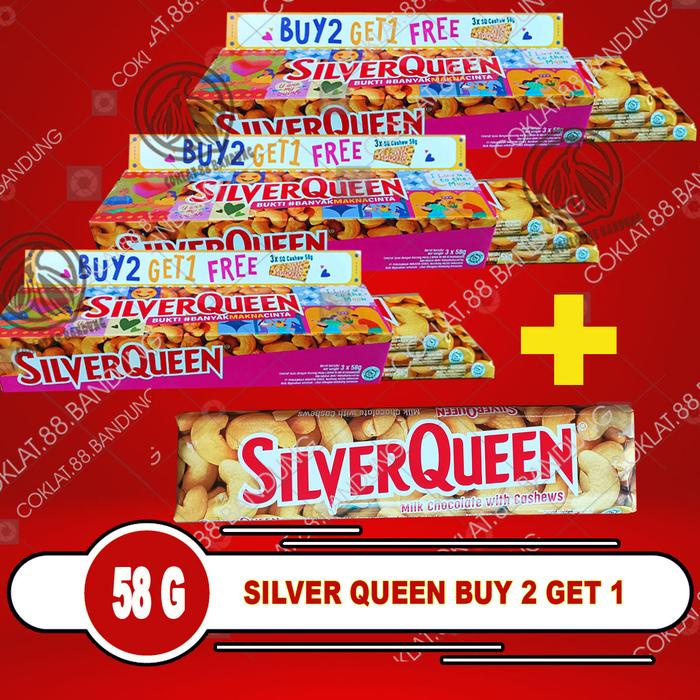 

SILVER QUEEN 55 GRAM 1 BOX 10 PCS EX 58gr, COKLAT SILVERQUEEN BESAR 55 GR ISI 10 MILK CHOCOLATE