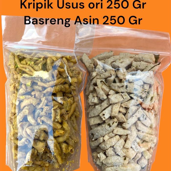 

PAKET BUNDLING KERIPIK USUS DAN BASRENG dena