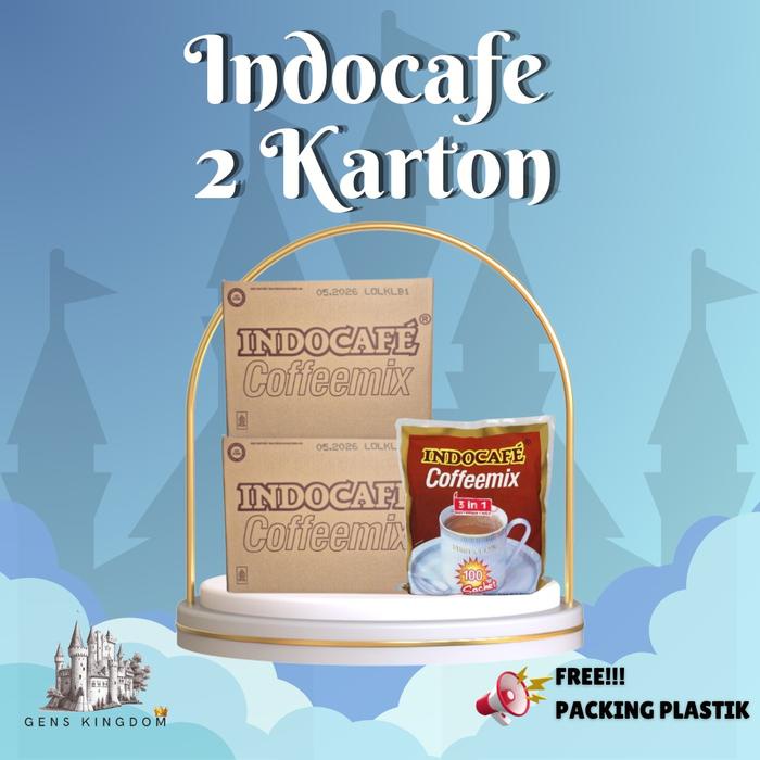 

[GENSKINGDOM 01] - KOPI INDOCAFE COFFEEMIX 2 KARTON ISI 10 BAG