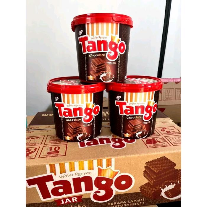 

(1 DUS ISI 6 TOPLES) TANGO Wafer Renyah Toples 240gr Varian Coklat wafer kaleng jajan kaleng lebaran