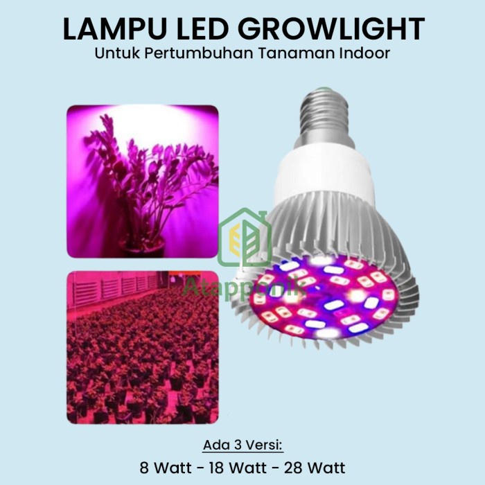 TERBARU! lampu grow light hidroponik 10 watt