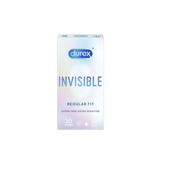 Kondom Durex Invisible Intense 10 - Ekstra Tipis Stimulating Lubricant Original