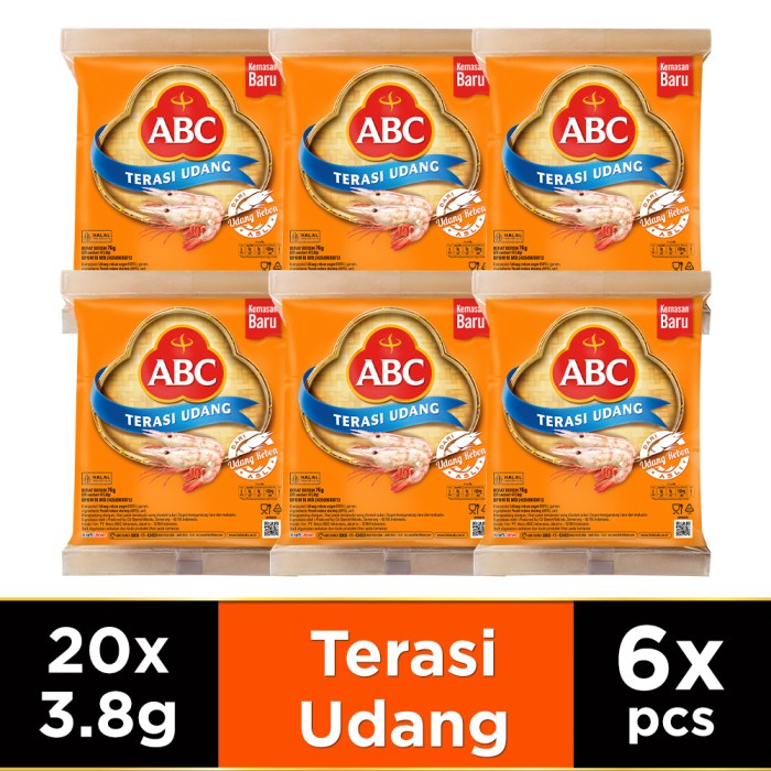 

Sale! Abc Terasi Udang 20 X 3.8 G - Multi Pack 6 Pcs