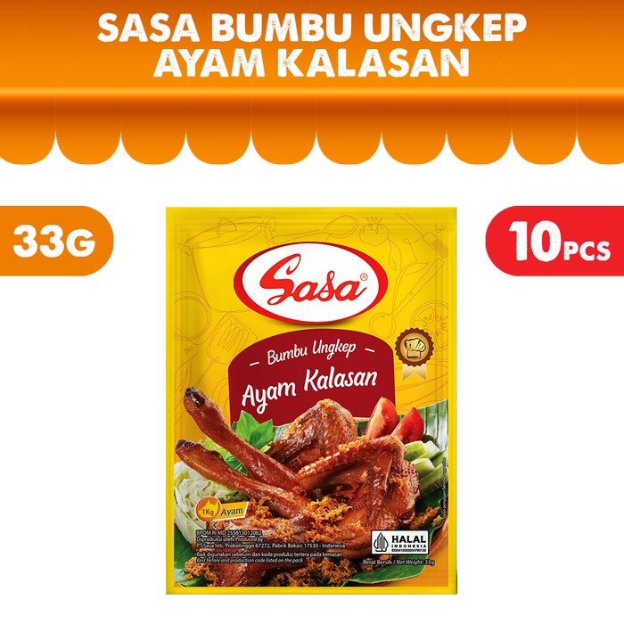 

Sale! Sasa Bumbu Ayam Kalasan 33Gr - 10 Pcs