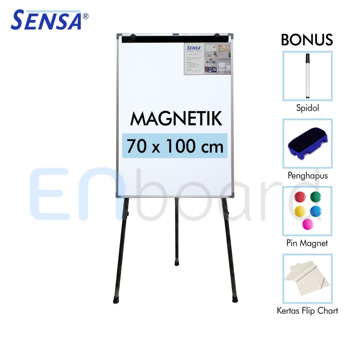 

Kualitas Terjamin Flip Chart / Flipchart / Papan Presentasi Sensa 70 X 100 Cm