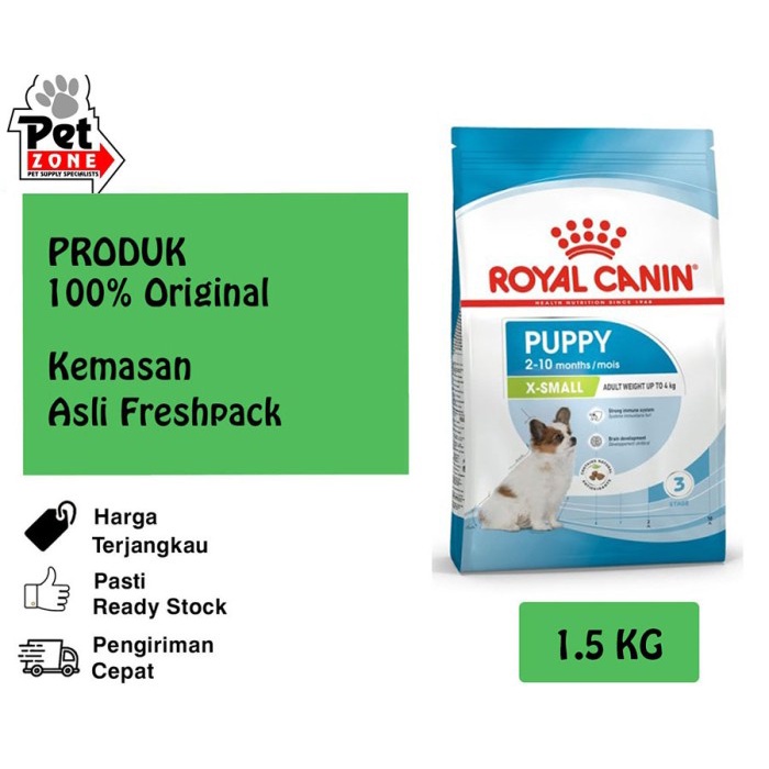 

Diskon Royal Canin Xsmall Junior / Puppy Xsmall 1.5 Kg - Promo Price Ready