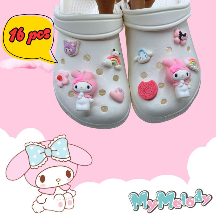 

Terlaris JIBBITZ SET FLEEZY - MELODY - Aksesoris Jibbitz Charm Gesper Sepatu Sandal Pin Charms Motif