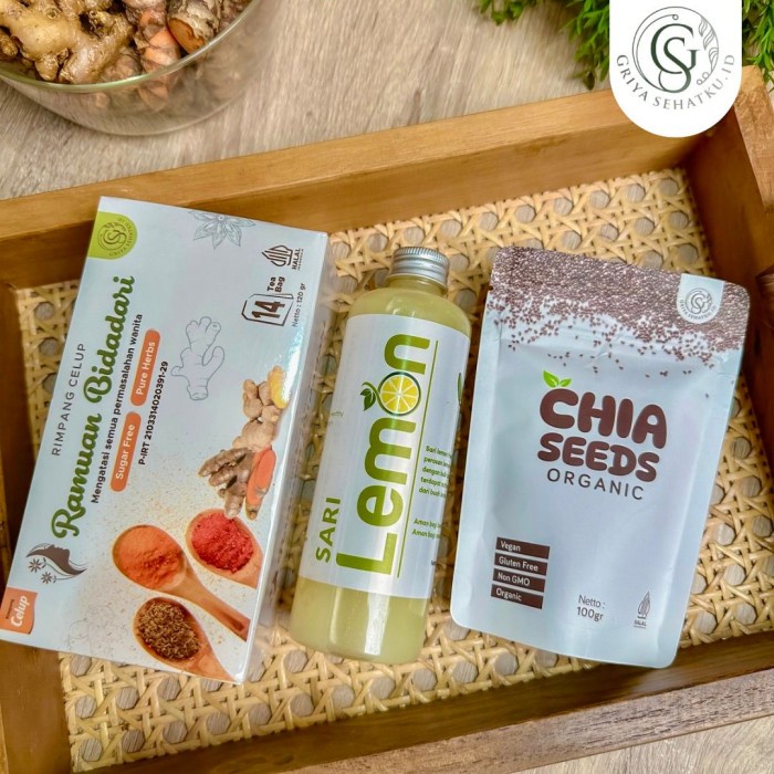 

Paket Praktis JSR Ramuan Bidadari sarilemon 250ml chiaseed 100 gr